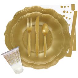 שולחן חג וינטג' פרימיום ברונזה 10 אורחים