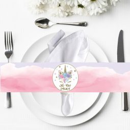 חבקי מפיות בעיצוב אישי - חד קרן פרחוני