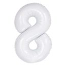 בלון הליום ענק לבן מט ספרה 8