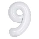 בלון הליום ענק לבן מט ספרה 9