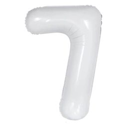 בלון הליום ענק לבן מט ספרה 7