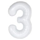 בלון הליום ענק לבן מט ספרה 3