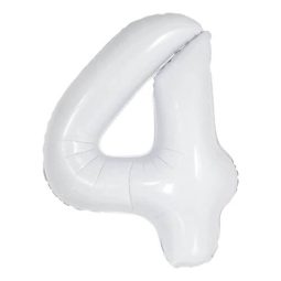 בלון הליום ענק לבן מט ספרה 4