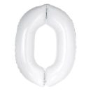 בלון הליום ענק לבן מט ספרה 0