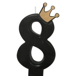 נר מספר 8 כתר שחור