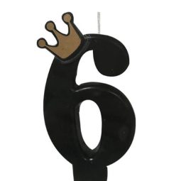 נר מספר 6 כתר שחור