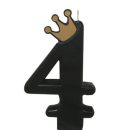 נר מספר 4 כתר שחור