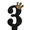 נר מספר 3 כתר שחור