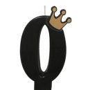 נר מספר 0 כתר שחור