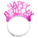 כתר יום הולדת - ורוד מטאלי  6 יח'
