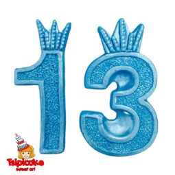 ספרה 13 בר מצווה מבצק סוכר -תכלת