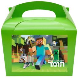 קופסאות עם מדבקות בעיצוב אישי - מיינקראפט
