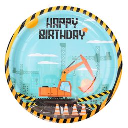 צלחות נייר גדולות מסיבת טרקטורים