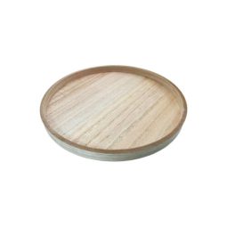 מגש עץ לנוי עגול בינוני