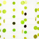 קישוט תלייה חוטים - עיגולים ירוק ליים