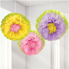 פונפוני נייר אביב צבעוניים - 40 ס