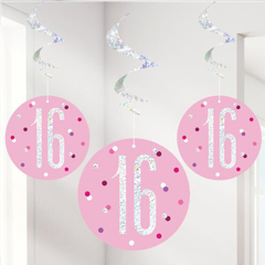 סט קישוטי ספירלה - sweet 16