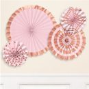 מניפות נייר לתלייה - רוז גולד