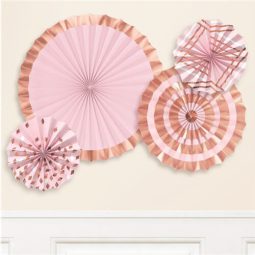 מניפות נייר לתלייה - רוז גולד