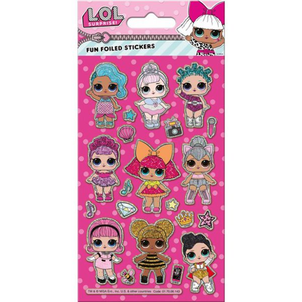 דף מדבקות LOL - הולוגרפי