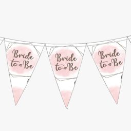 שרשרת דגלונים מסיבת רווקות ורוד