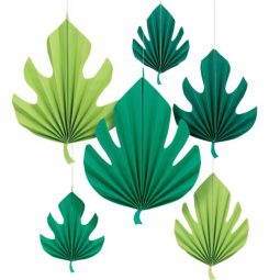 קישוטי תלייה חוטים - עלים ירוקים