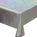 מפת שולחן מטאלית - כסף מנצנץ