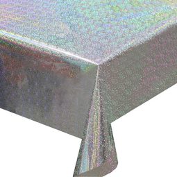 מפת שולחן מטאלית - כסף מנצנץ