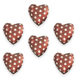 שוקולד חלב לב אדום לבבות לבן 1 ק