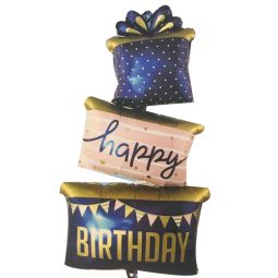 בלון הליום ענק - עוגת יומולדת כחולה