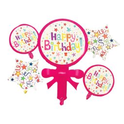 סט בלונים סוכריה יום הולדת – ורוד