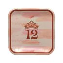 צלחות נייר קטנות בת מצווה כתר רוז גולד