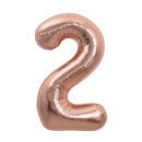 בלון הליום ענק רוז גולד מנצנץ ספרה 2