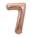 בלון הליום ענק רוז גולד מנצנץ ספרה 7