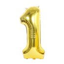 בלון הליום ענק זהב ספרה 1