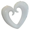 בלון הליום ענק לב חלול לבן