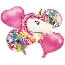 סט בלונים חד קרן צבעוני