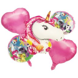 סט בלונים חד קרן צבעוני