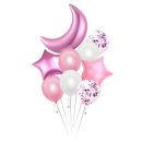 סט בלונים ירח ורוד