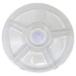 מגש עגול מחולק – שקוף 35 ס