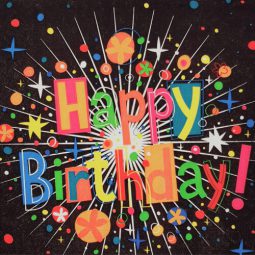 מפיות גדולות Happy Birthday - מסיבה