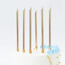 נרות ארוכים - רוז גולד