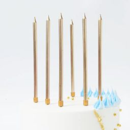 נרות ארוכים - רוז גולד