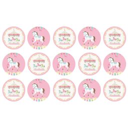 דף לקאפקייקס קרוסלה קסומה 1