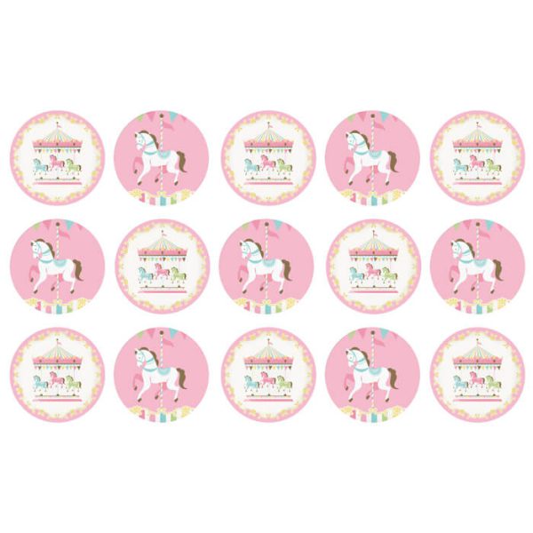 דף לקאפקייקס קרוסלה קסומה 1