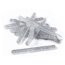 מקלות ארטיק אקרילי - כסף גליטר