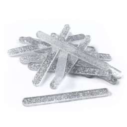 מקלות ארטיק אקרילי - כסף גליטר