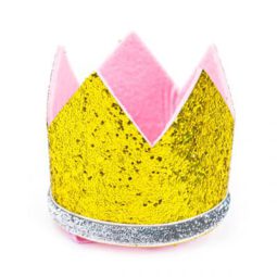 כתר גילטר נסיכות לילדים - זהב ורוד