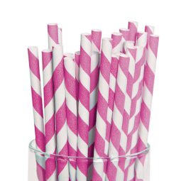 קשיות נייר פסים - מג'נטה