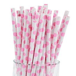 קשיות נייר עיגולים - ורוד קלאסי